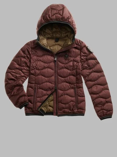 Blauer piumino ad onde camelia Donna