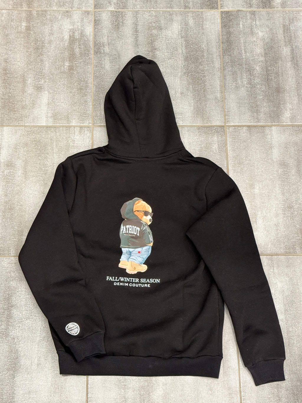 Patriot Felpa con Cappuccio e Stampa Posteriore