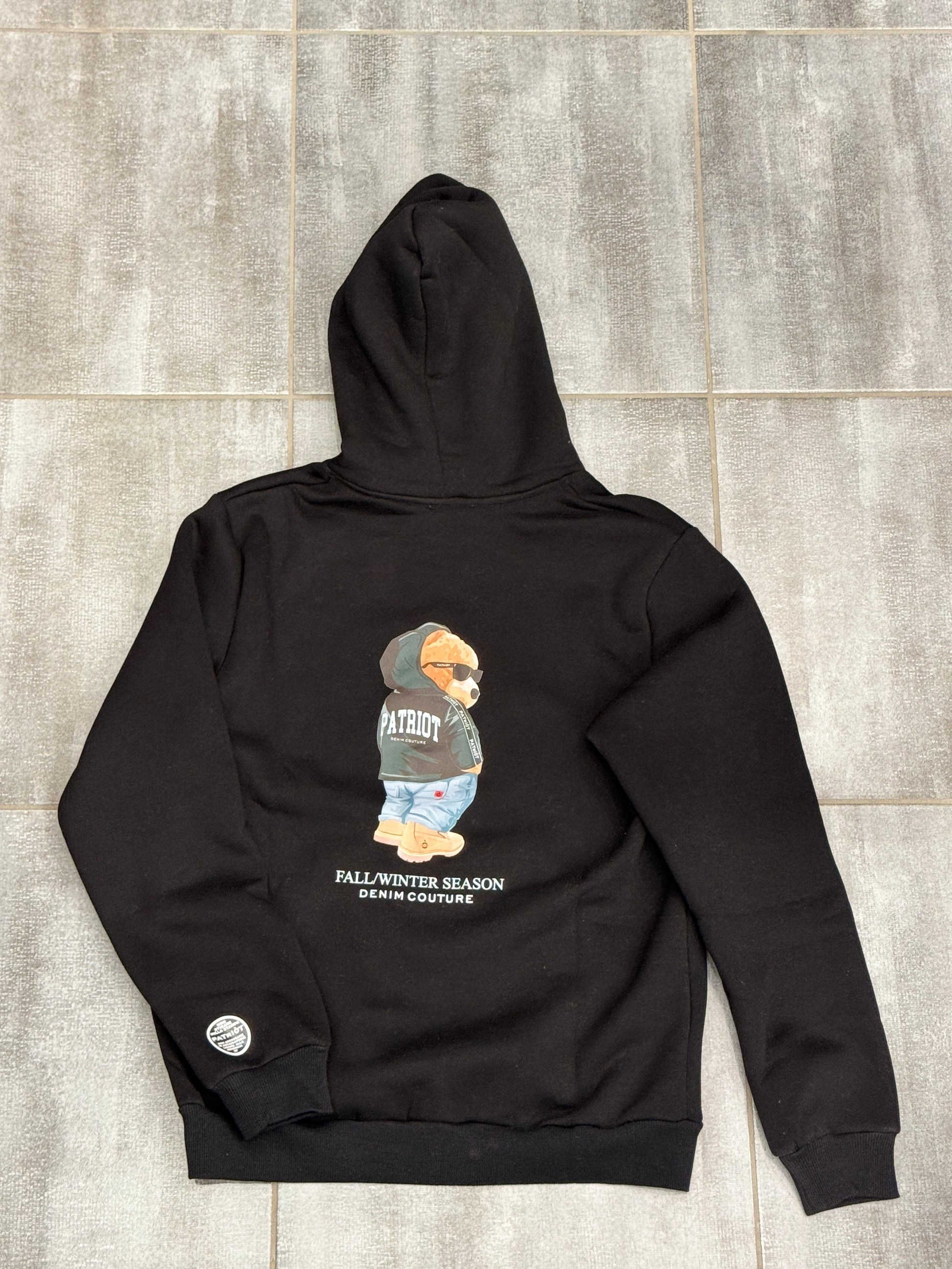 Patriot Felpa con Cappuccio e Stampa Posteriore