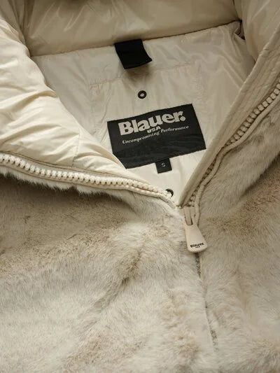 Blauer Giubbino Nylon con Peliccia Eco Fanevil