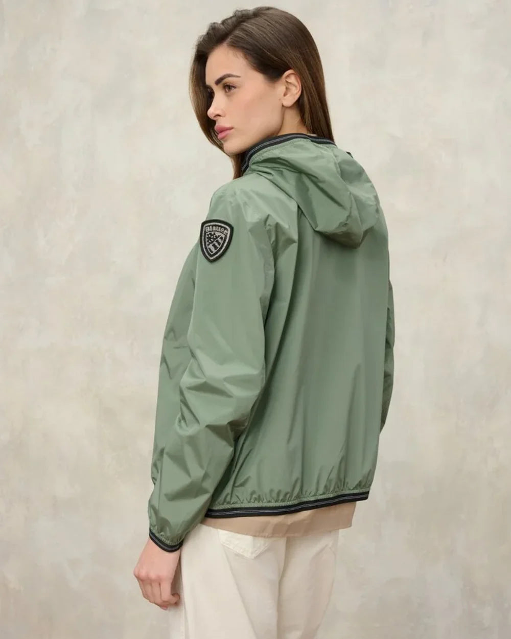 Blauer Giacca a Vento Nastrata Nay Donna