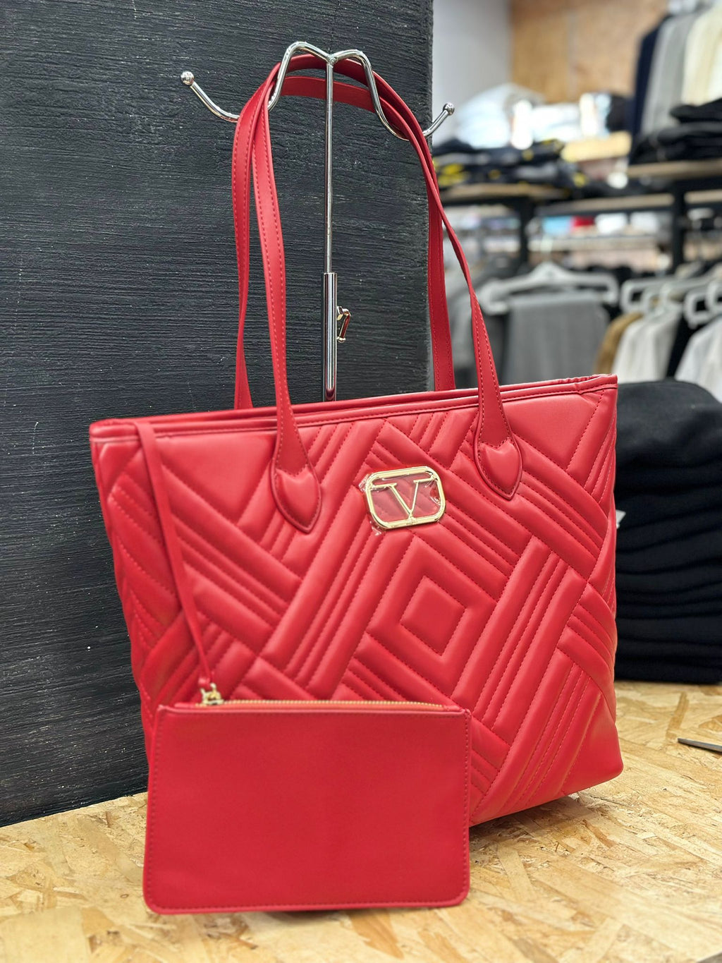 V Italia Borsa Shopping Paris rosso