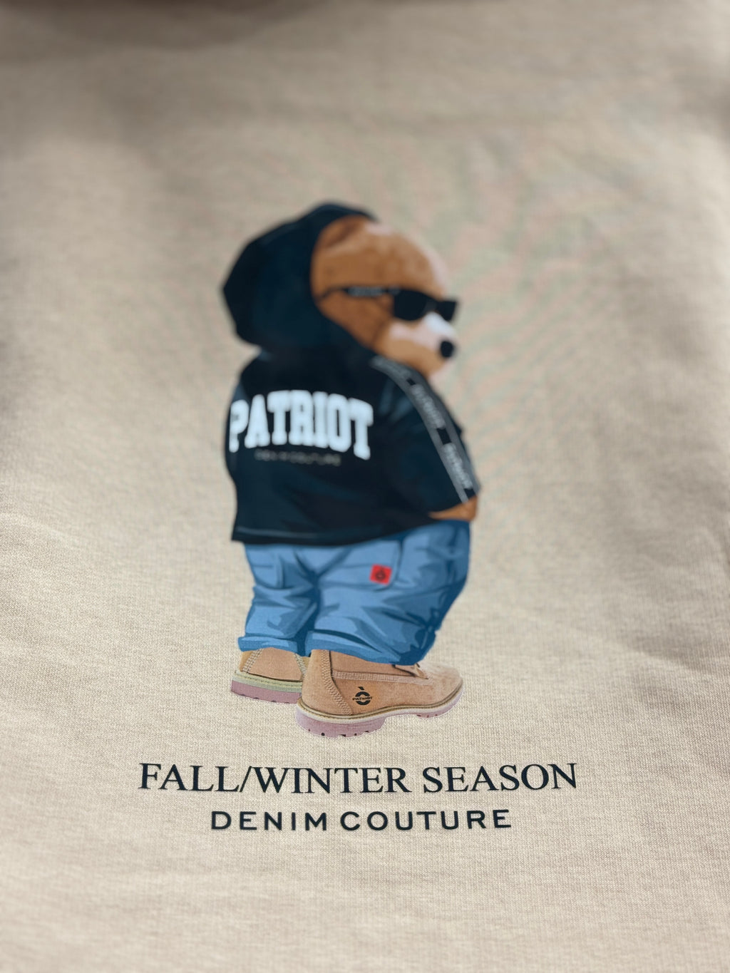 Patriot Felpa con Cappuccio e Stampa Posteriore