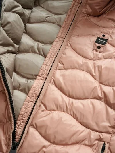 Blauer Giubbino ondina con pelliccia