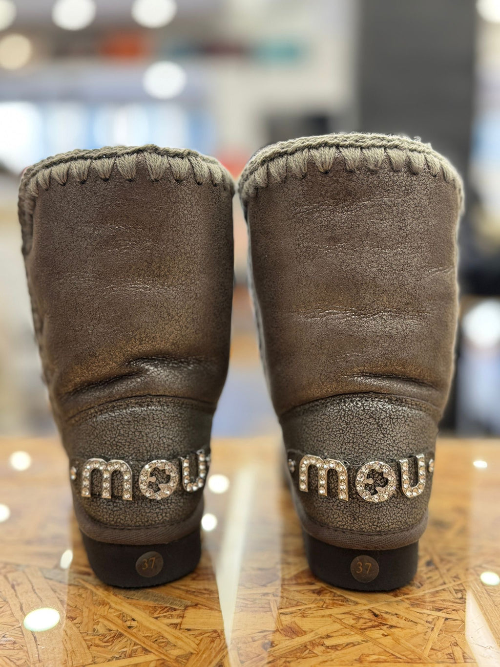 Mou Eskimo Rhinestones Logo Stivale Donna