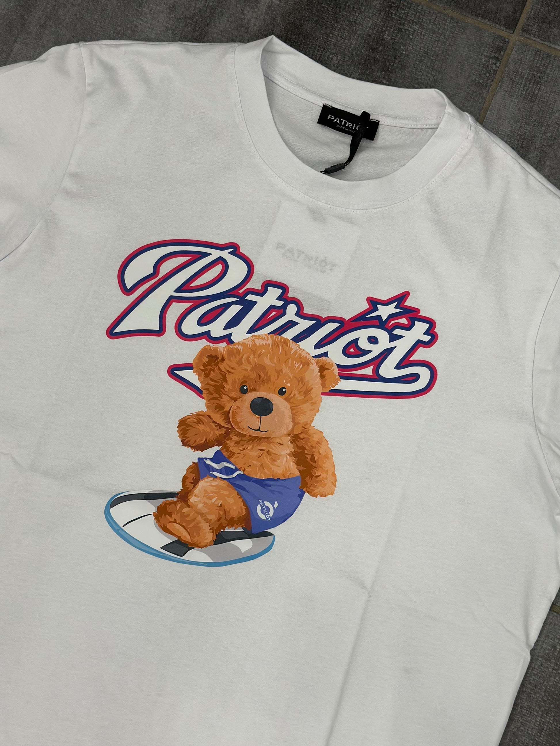 PATRIOT T-SHIRT STAMPA ORSETTO
