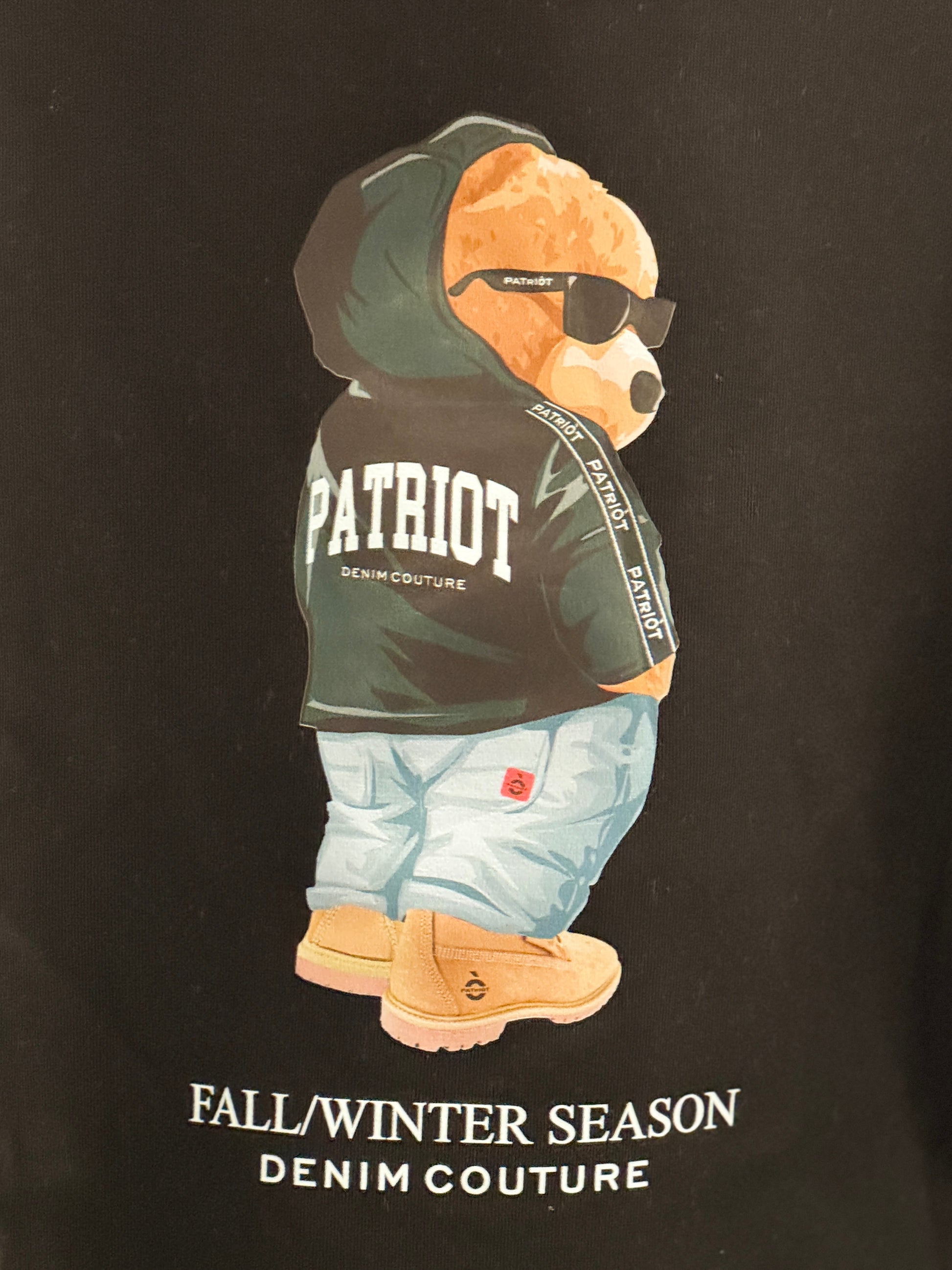 Patriot Felpa con Cappuccio e Stampa Posteriore