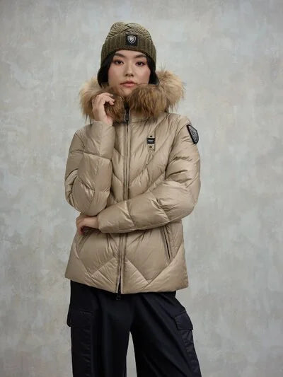 Blauer Piumino a linee Geometriche Alicia Donna