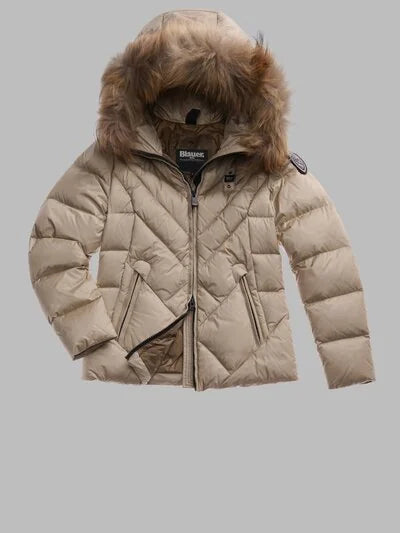 Blauer Piumino a linee Geometriche Alicia Donna