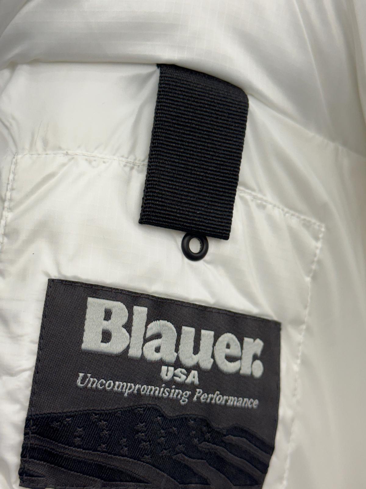 Blauer Giubbino Cropped Ovattato Donna