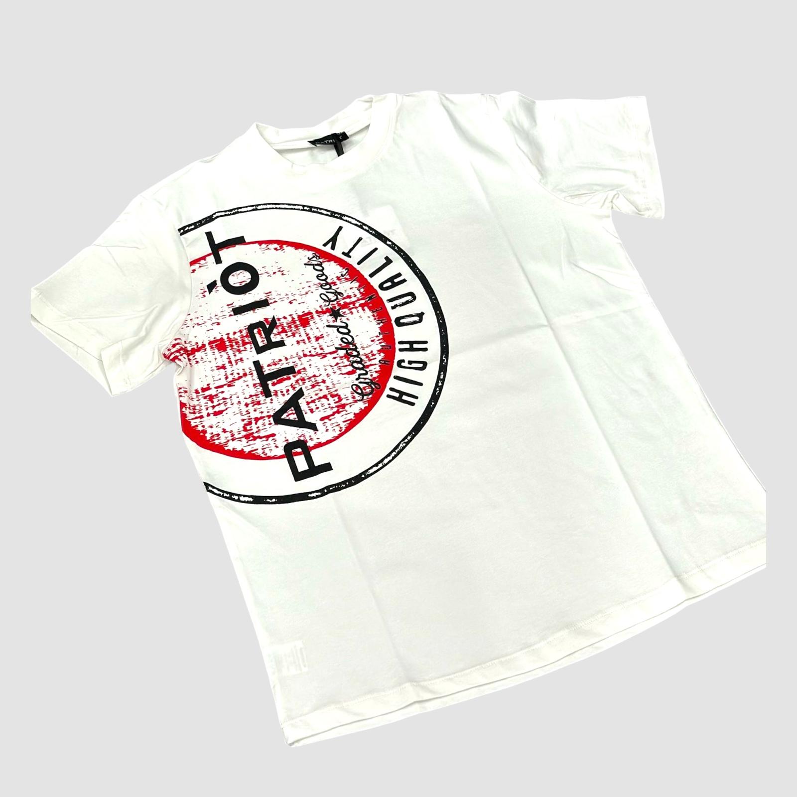 PATRIOT T-SHIRT LOGO LATERALE A CONTRASTO