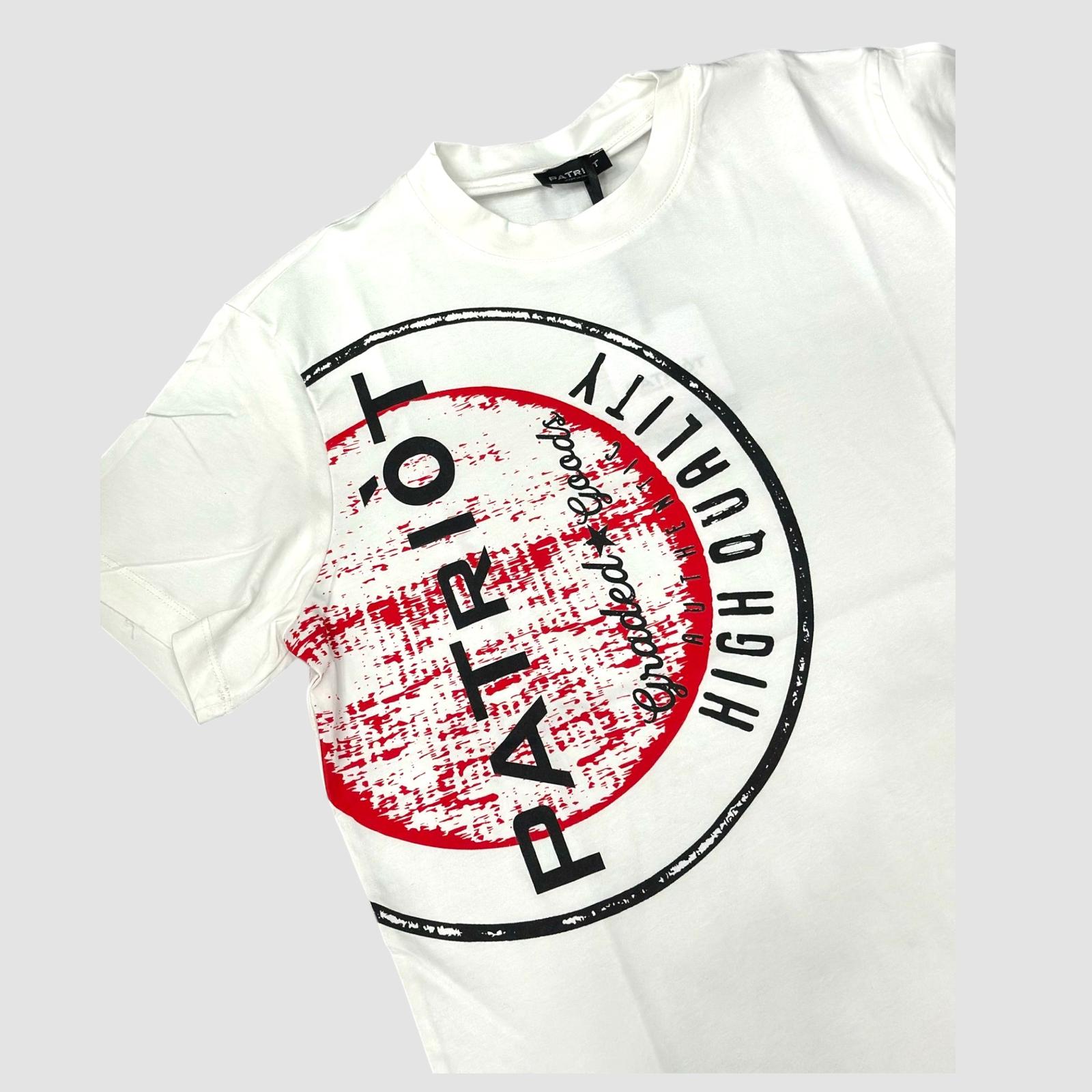 PATRIOT T-SHIRT LOGO LATERALE A CONTRASTO