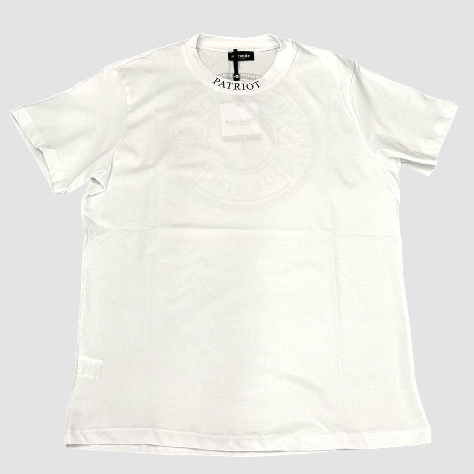 PATRIOT T-SHIRT CON LOGO FRONTALE E STAMPA POSTERIORE