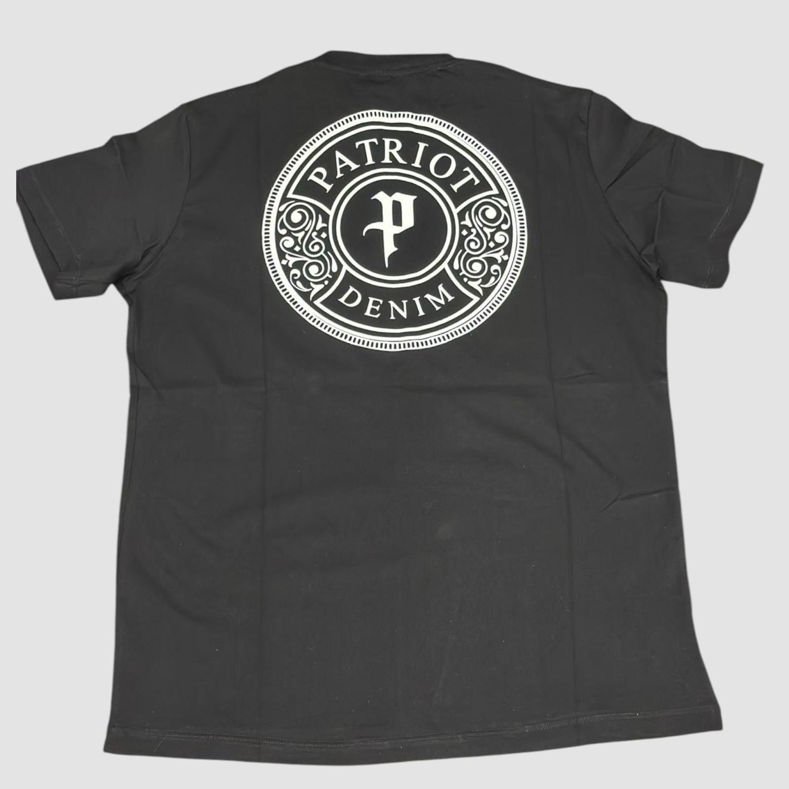 PATRIOT T-SHIRT CON LOGO FRONTALE E STAMPA POSTERIORE