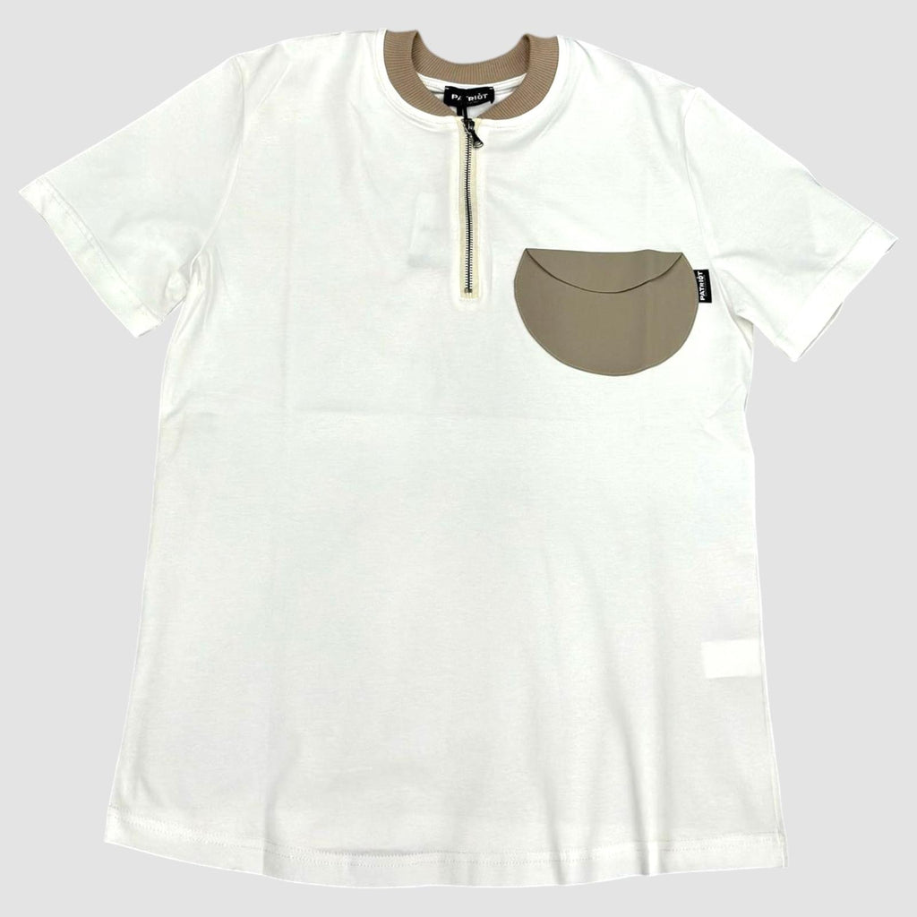 PATRIOT T-SHIRT CON ZIP E TASCHINO LATERALE