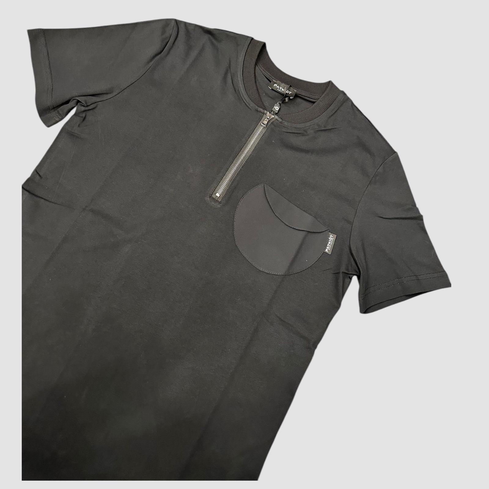 PATRIOT T-SHIRT CON ZIP E TASCHINO LATERALE